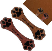 Set di Cartelle Magnetiche in Pelle per Donne - Doppia Misura - Regalo Personalizzato per Amanti dei Libri - Marrone con Disegno di Gatto - Set da 3 Pezzi