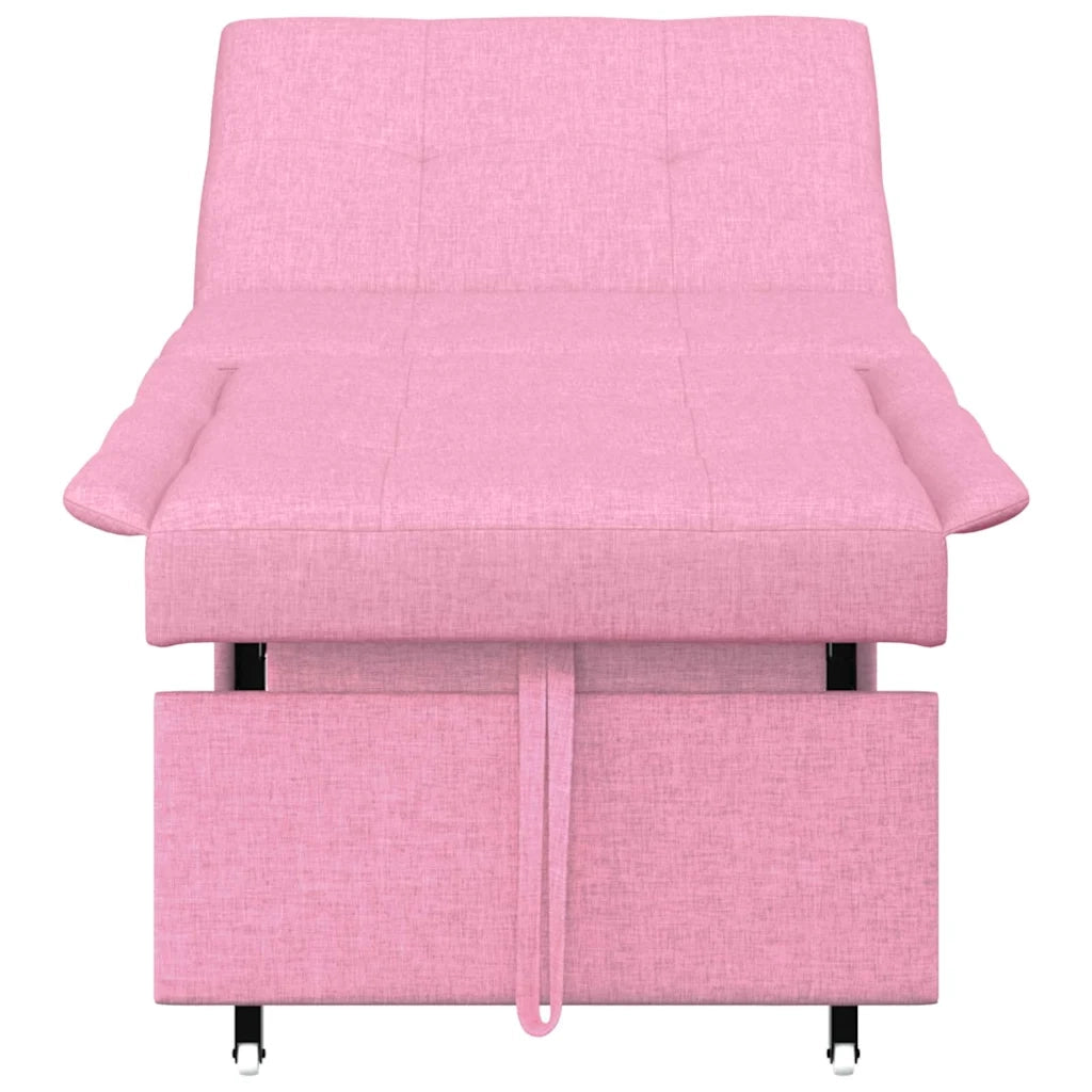 vidaXL Divano letto Rosa 194 x 67 x 37 cm Tessuto