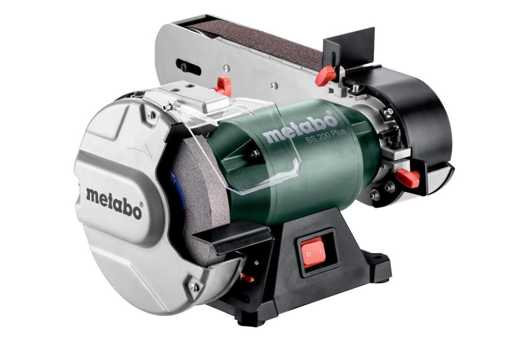 Metabo BS 200 PLUS Levigatrice Combinata a Nastro 600W 2980 rpm mola 200mm nastro 50x1000mm colore Nero Verde Grigio