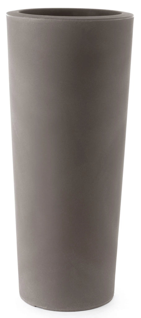 Vaso Ø40x90 cm in Polietilene Tulli Schio Cono Essential 90 Cappuccino