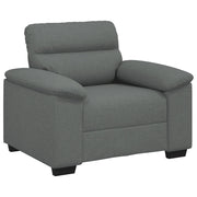 Poltrona | Sedia Relax Grigio Scuro 100x81x84 cm in Tessuto