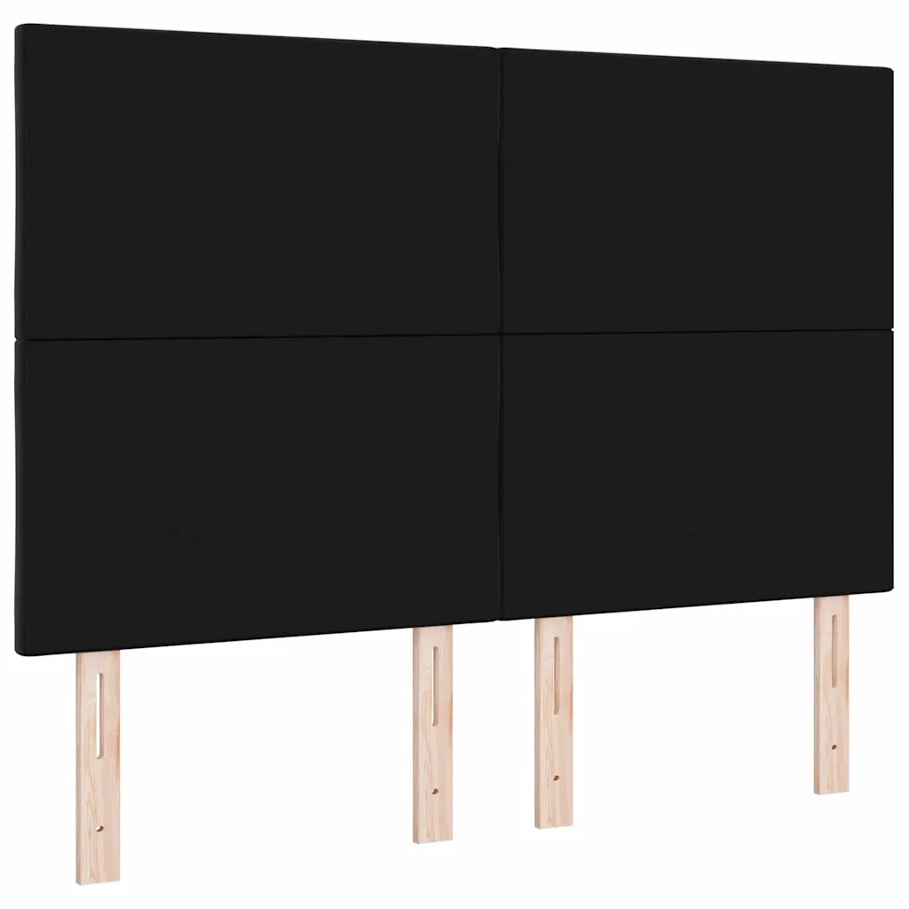 Testiera LED con testiera Nero 160 cm Pelle Sintetica 3338536