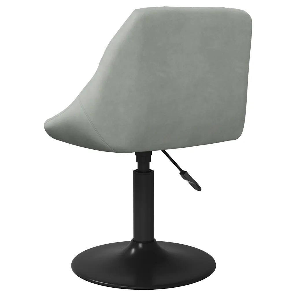 Sedie da Pranzo Girevoli 6 pz Grigio Chiaro in Velluto 3088802