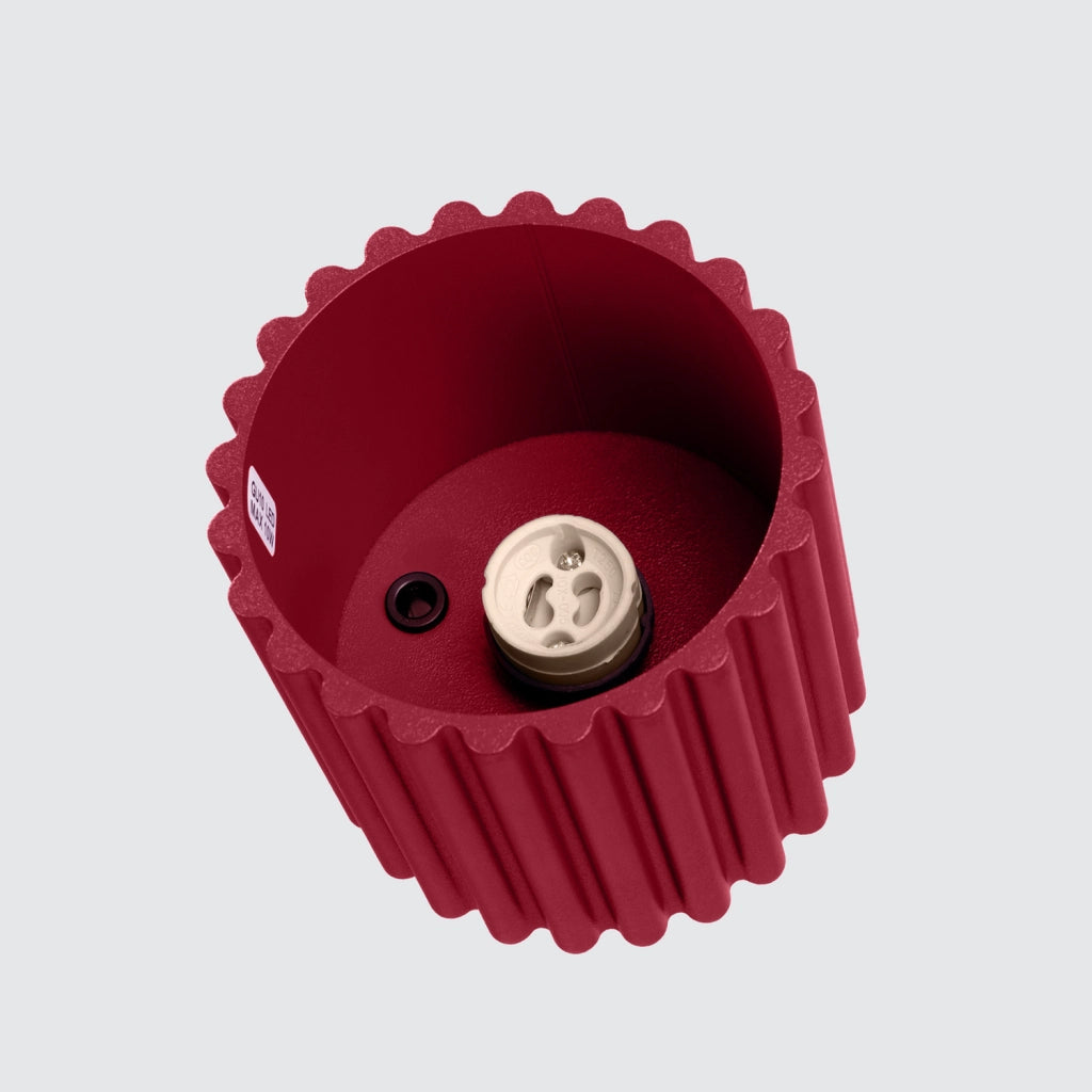 Spot soffitto moderno tondo borgogna 10cm GU10 VISTAO