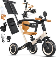 Triciclo 6 in 1 per Bambini da 1 a 5 Anni | Triciclo Multifunzionale con Precauzioni di Sicurezza
