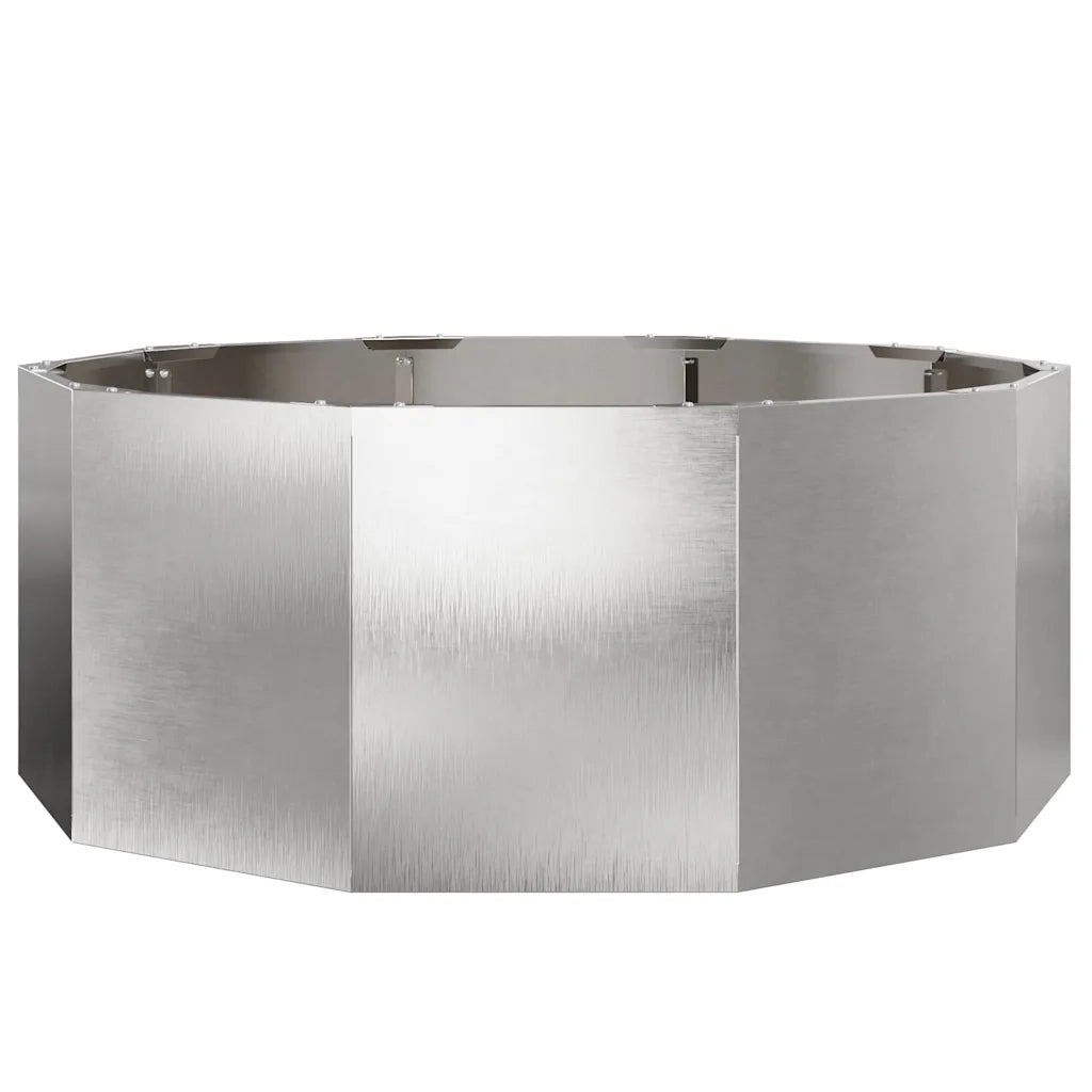 Fioriera | Cassetta per fiori | Vaso Argento 90 x 90 x 35 cm Acciaio inossidabile