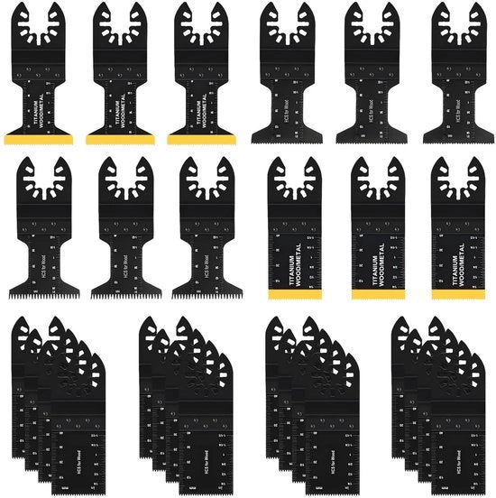 Set multitool universale da 28 pezzi con coltelli resistenti per metallo/legno/plastica