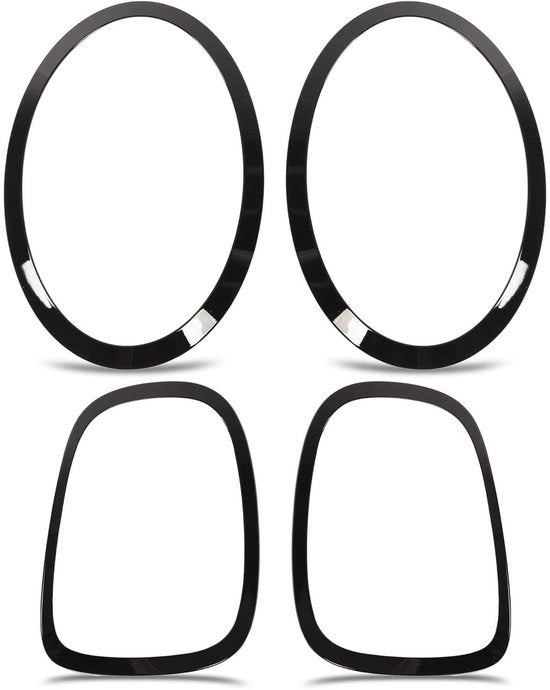 Omlijsting periferica del fanale anteriore lucido nero - Ombreria del fanale posteriore - Resistente a urti ABS+PP - Adatto per F55/F56/F57 - Resistente agli urti - Decorazione stile - Ombreria di illuminazione