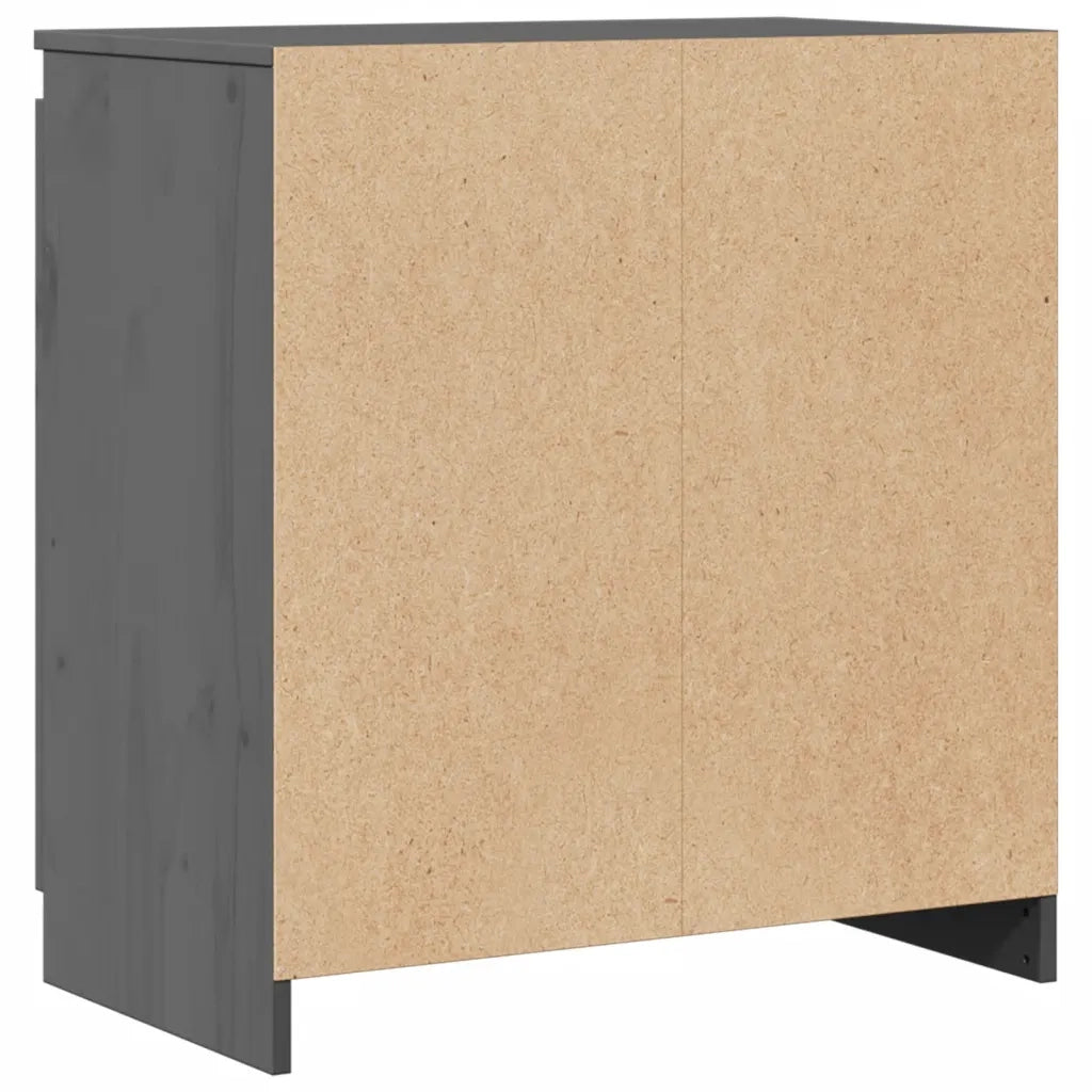 Armadietto Grigio 60x36x65 cm in Legno Massello di Pino CFW5504310