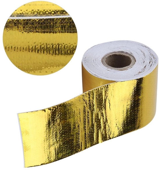 Nastro di alluminio autofoliato a forma di disco riflettente, autoadesivo, per cavi e condotti, 10 m x 5 cm, alta qualità