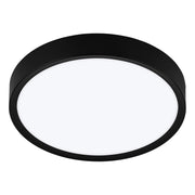 Plafoniera Contemporanea Musurita Policarbonato Nero Luce Led Integrato 14,6W
