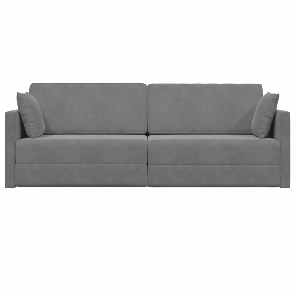 Divano-letto | Sof¨¤ letto | Letto singolo da pavimento Grigio scuro 213 x 70 x 77 cm Velluto