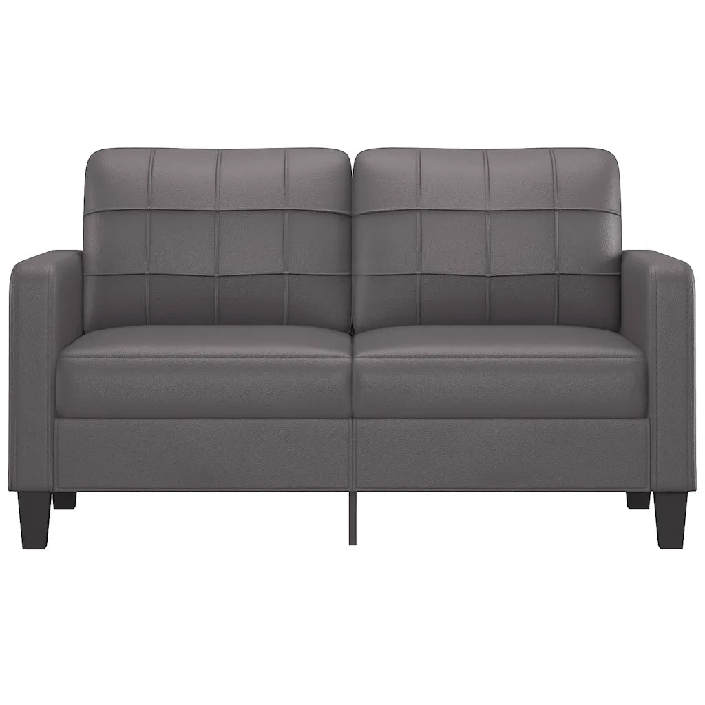Divano | Divano da soggiorno | Sofa a 2 Posti Grigio 140 cm in Similpelle