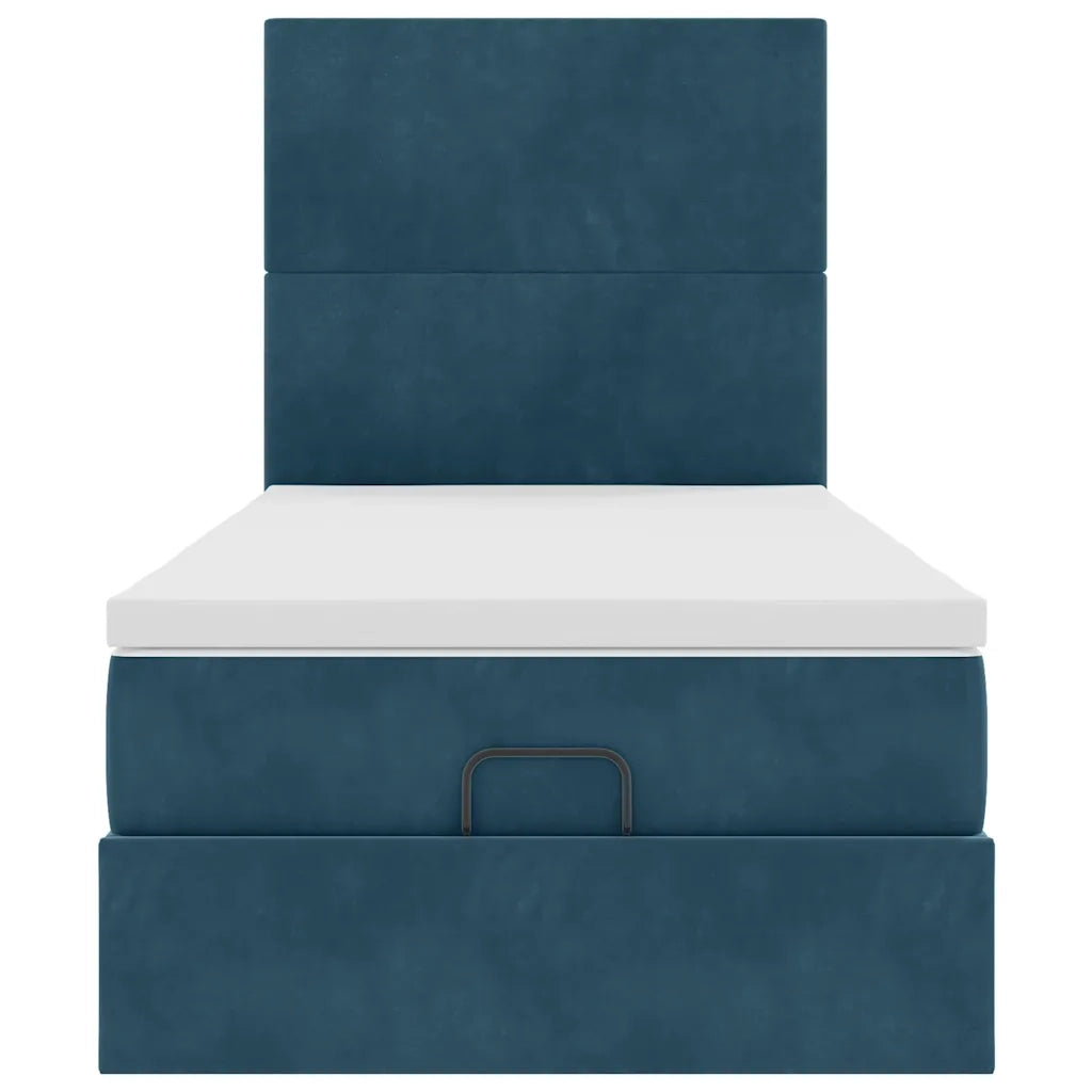 Struttura Letto Pouf con Materassi 90x200 cm in Velluto 3314226