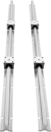 Set di guida lineare, SBR20 1000mm, 2x binario SBR20 e 4x blocco di guida SBR20UU, kit di lubrificazione per macchina CNC e progetti di DIY