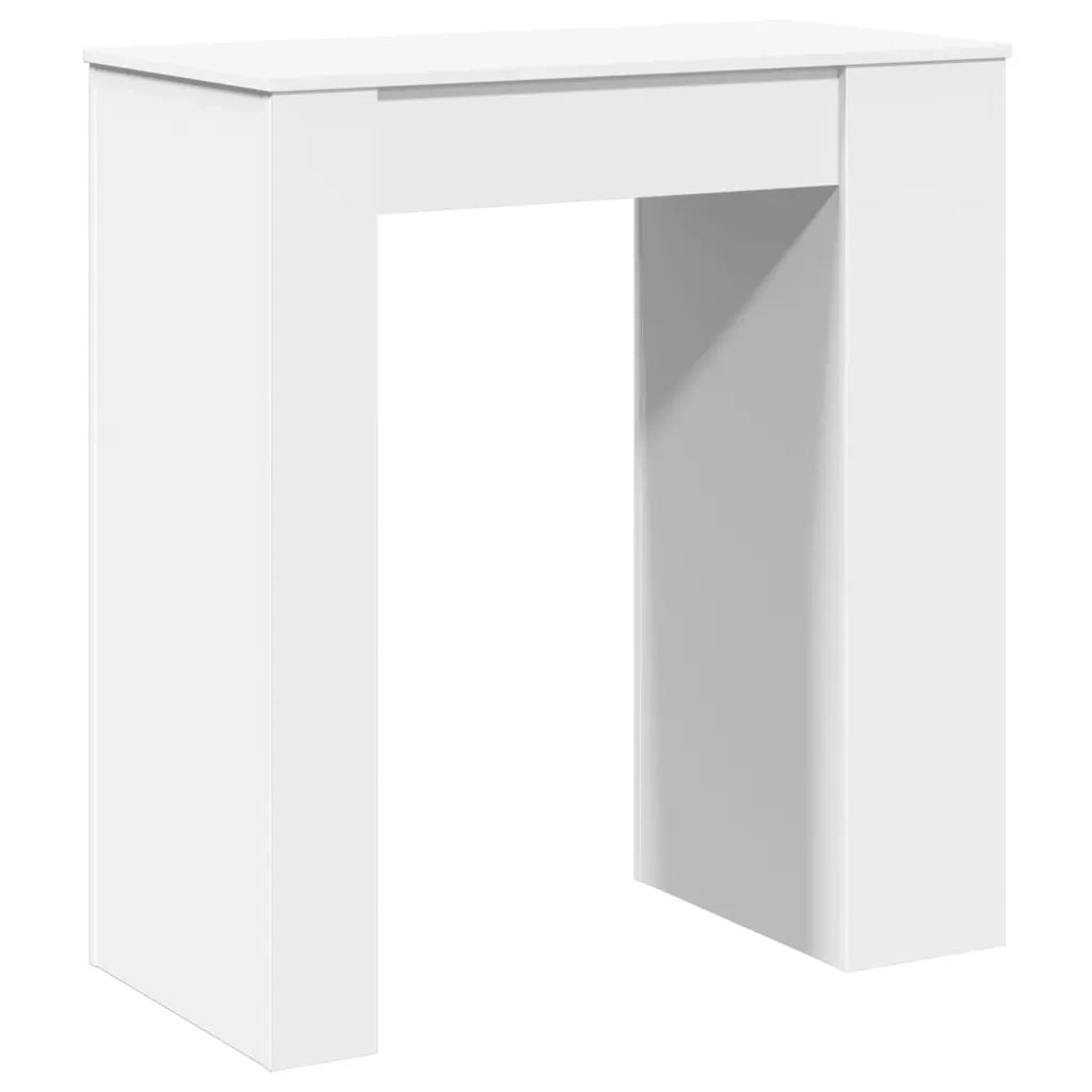 Tavolo Bar con Rastrelliera Bianco 95x47x103,5 cm Multistrato 854382