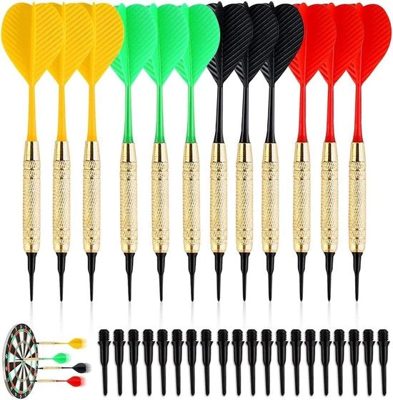 Puntoni in plastica da 12 pezzi - 18 g - punte morbide - tavolo da dart elettronico - set di 100 puntoni.