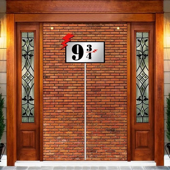 Tapparelle per parete in pietra murale 180 x 110 cm - Decorazione per parete marrone - Tema streghe - Decorazione per feste - Materiale in poliestere duraturo - Passaggio segreto