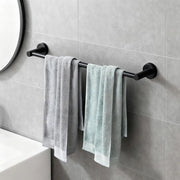 Asciugamani appoggiabiancheria regolabili in acciaio inox 304 - nero matte - per bagno/camera da letto - capacità di carico fino a 10 kg - regolabile fino a 72 cm - asciugamani appoggiati