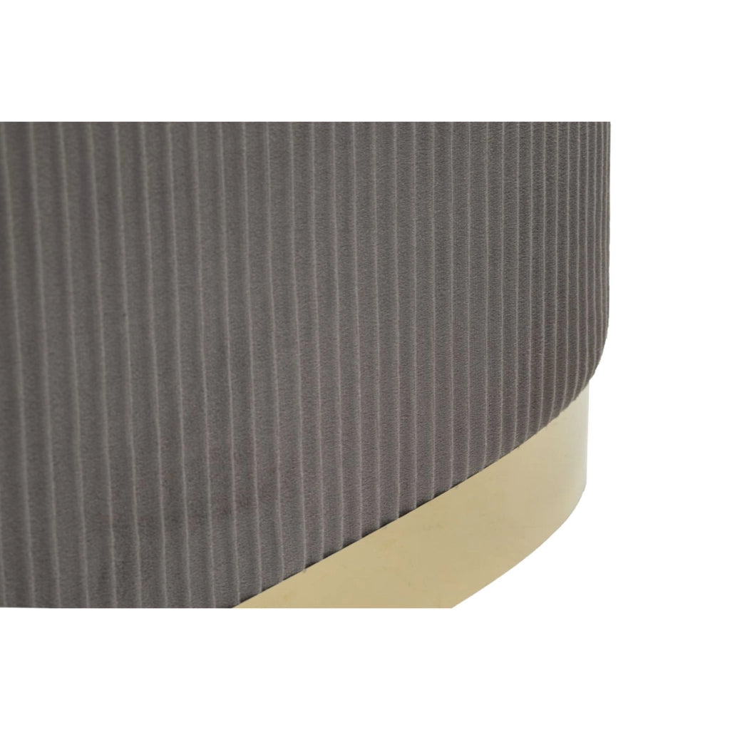 Panca con Portaoggetti VKH875, Grigio, Poliestere, 80x37x42 cm