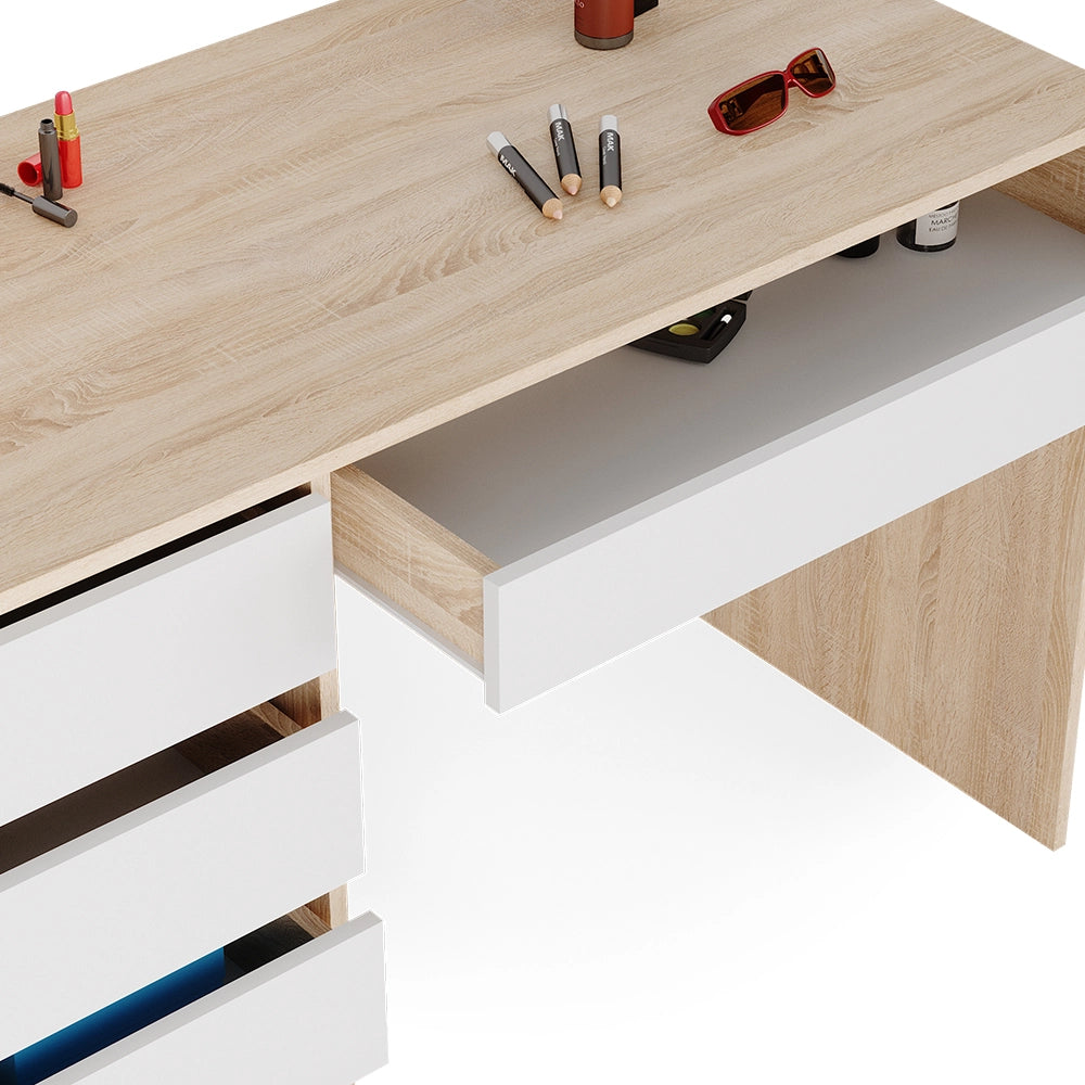 Vicco Tavolino da toilette Bianco/Sonoma 120 cm