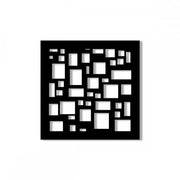 RANDOM - Pannello in PVC traforato Parasole Colore: nero, Misura: 98x98 cm