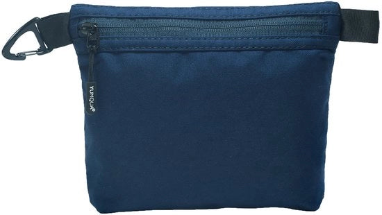 Portatile da Bagno Portatile per Viaggi - Organizzatore in Nylon con Gancio e Cerniera - Blu Scuro