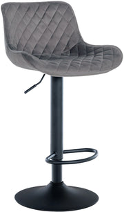 Sgabello da bar Minosa grigio scuro,Velluto