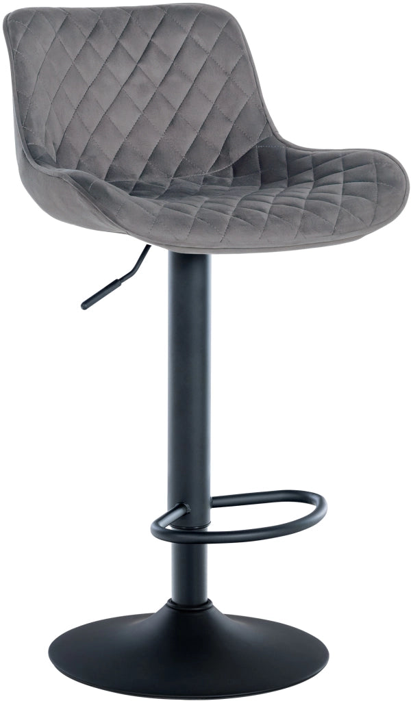 Sgabello da bar Minosa grigio scuro,Velluto