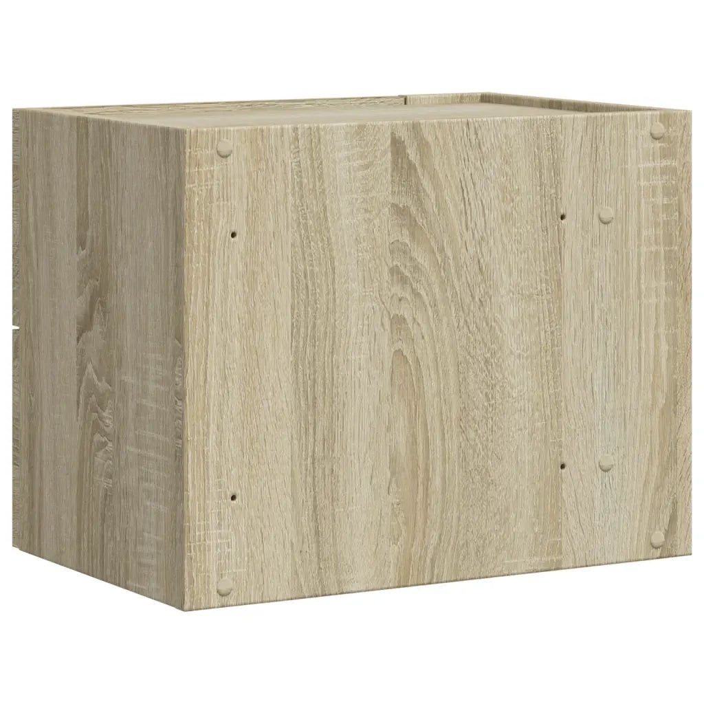 Comodini a Muro 2 pz-Set di 2 Tavolino da notte Rovere Sonoma 45x30x35 cm 597217