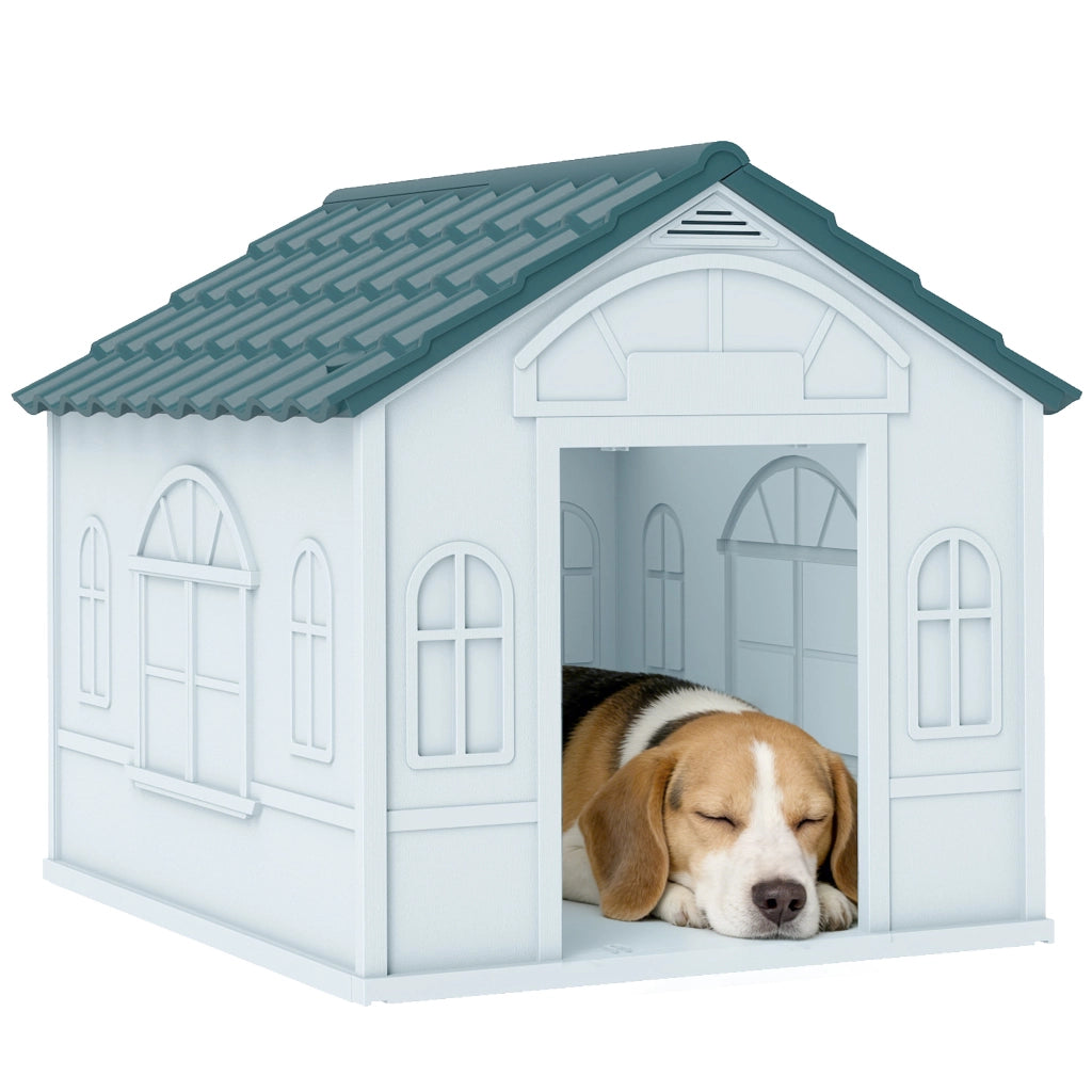 Cuccia per Cane Esterna in Plastica Bianca ¨C zephmum ¨C 65x75.7x63 cm