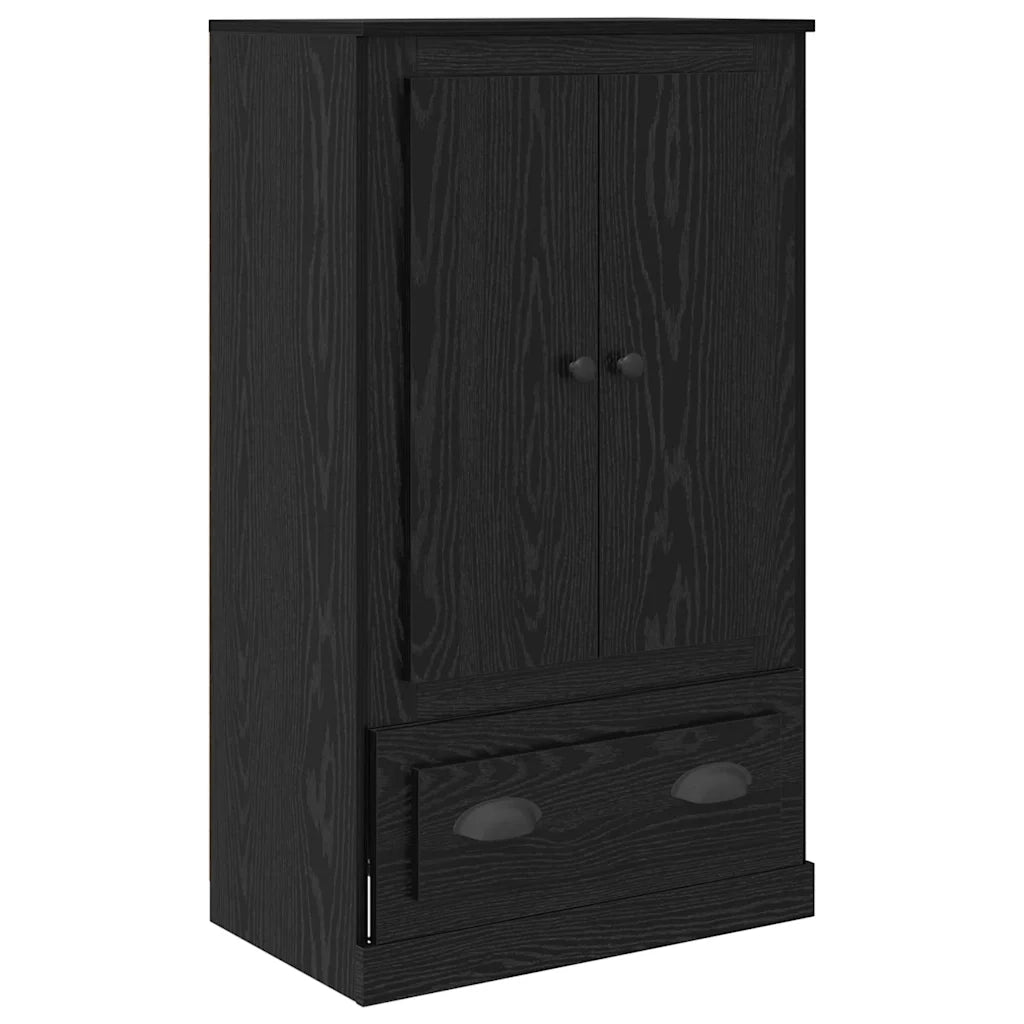 Credenza con cassetto 3 pcs Rovere Nero Legno multistrato 3402676