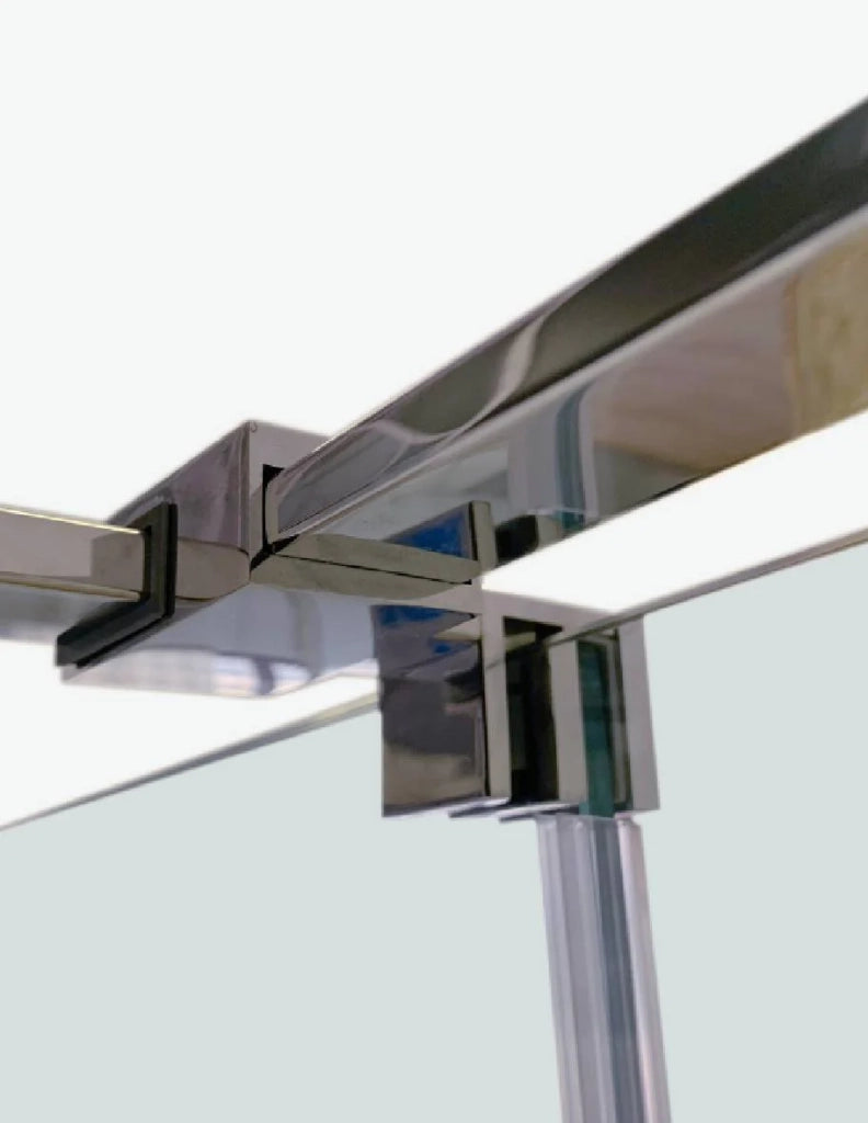 Box doccia CIRENE (KENNA) 1+1 con lato fisso laterale 100x80 cm Cromo Barra Perpendicolare