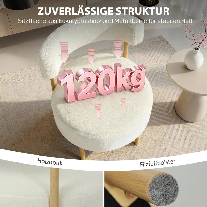 POLTRONA Relax 67 x 67 x 71 cm Poliestere Crema