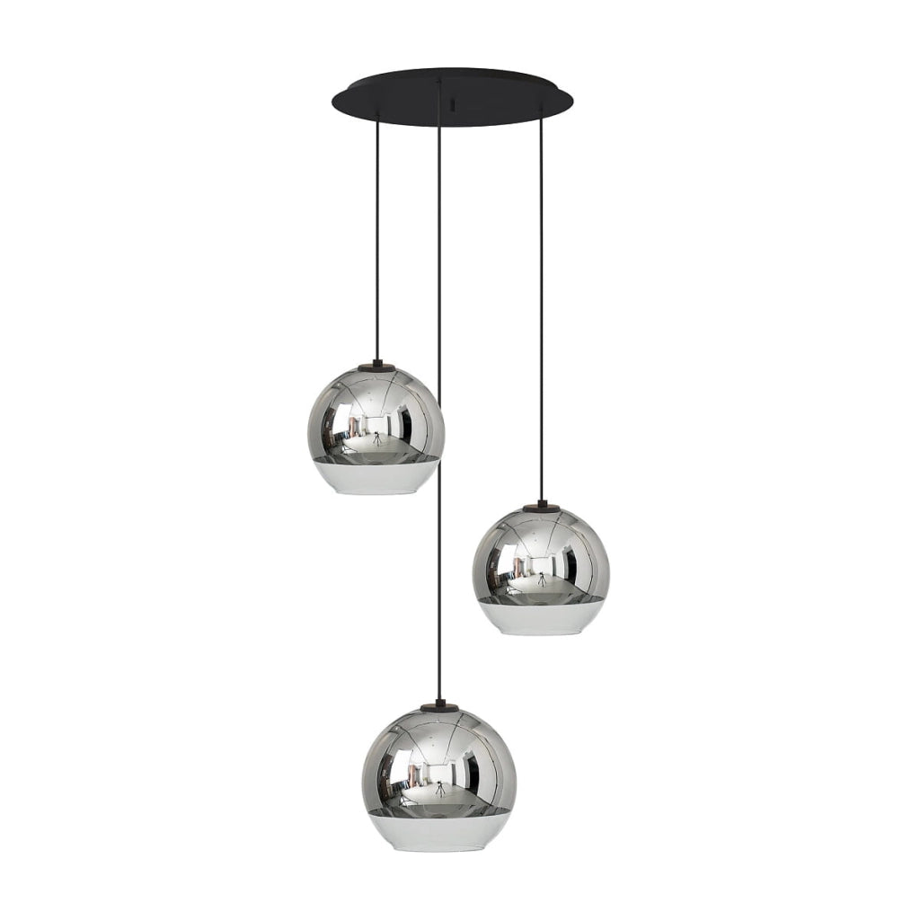Lampadario sospeso Nowodvorski Globe 3 luci cromo vetro