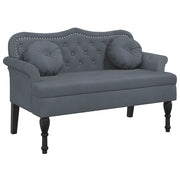 Panca con Cuscini Grigio Scuro 120,5x65x75 cm Velluto CFW2352053