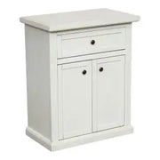 Mobiletto entratina in legno Shabby chic bianco 2 ante 1 cassetto telaio