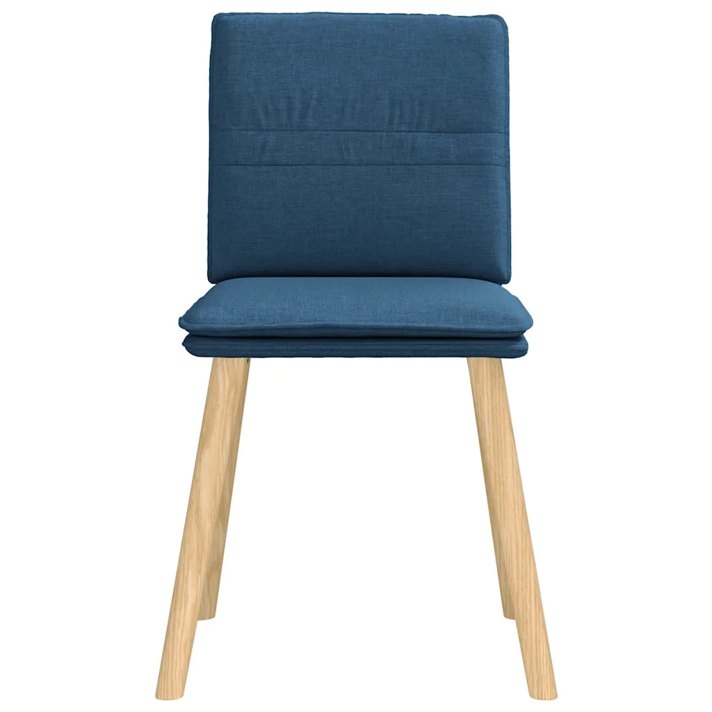 Sedie da Pranzo 4 pz Blu in Tessuto 3315363