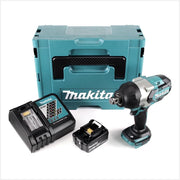 DTW 1001 RF1J - Avvitatore a percussione a batteria, 18 V, 3/4", 1050 Nm, senza spazzole + 1 batteria da 3,0 Ah + caricatore + Makpac