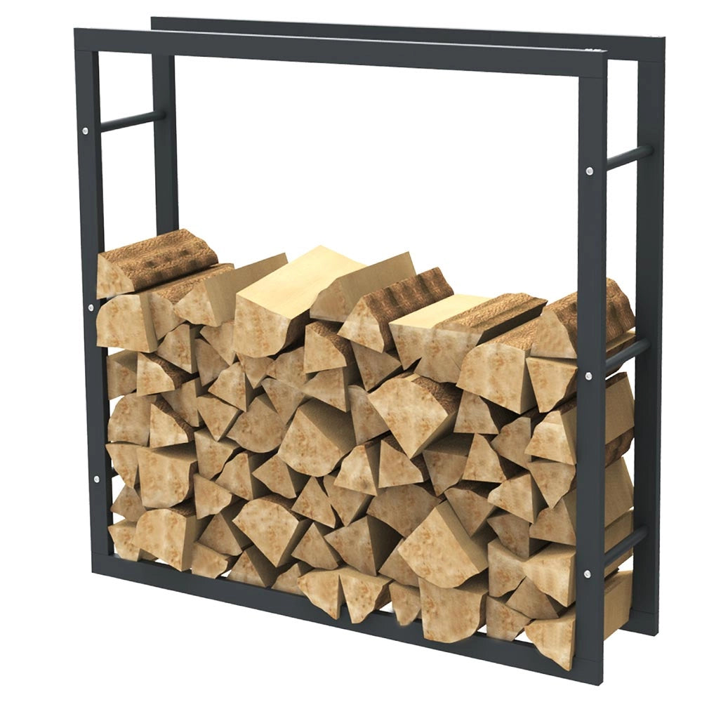 Portalegna Supporto Metallo Porta Legna Interno Legnaia Camino Stufa 100x100x25