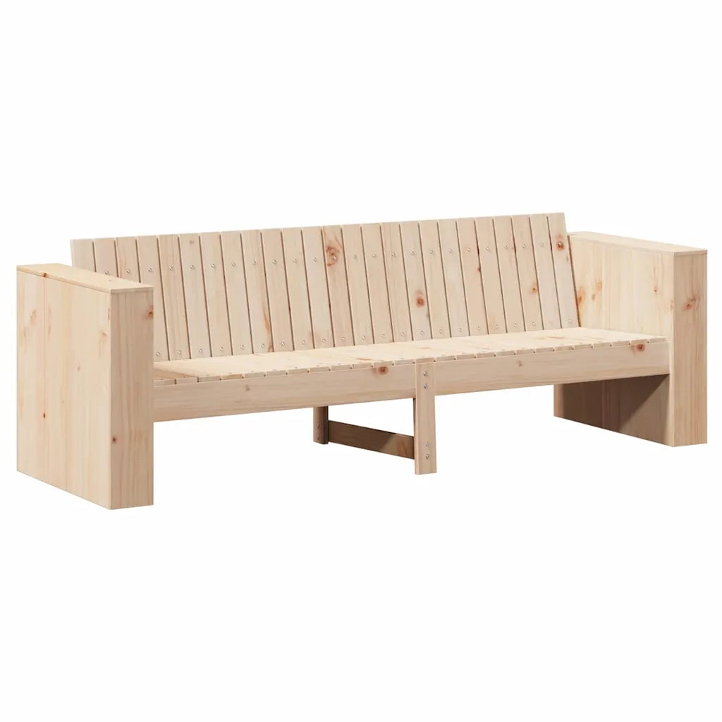 Divano da giardino-Sofa da Giardino-Divano da esterno Naturale 185,5 x 60 x 62 cm Pino massello