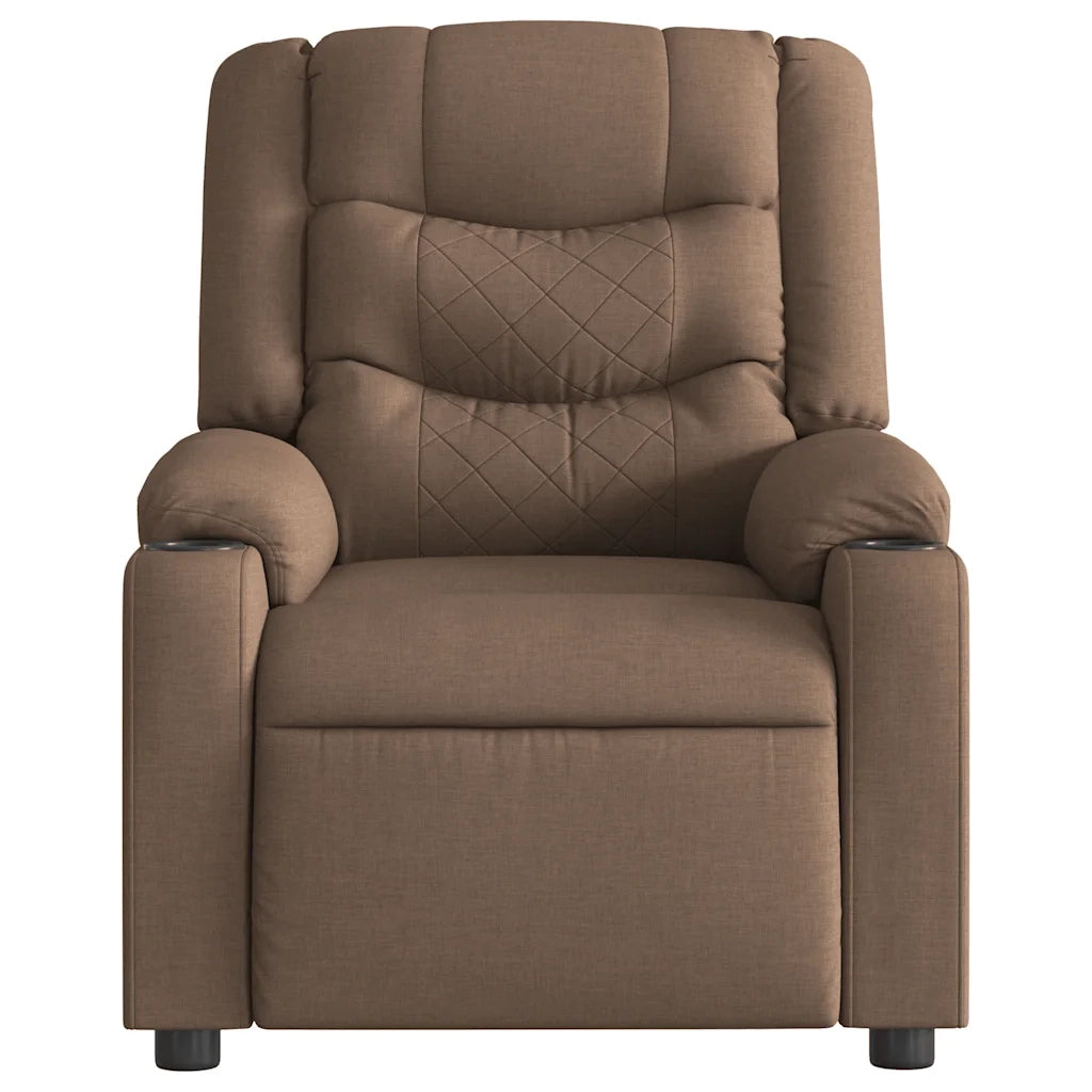 Poltrona Reclinabile in Tessuto Marrone 4019923