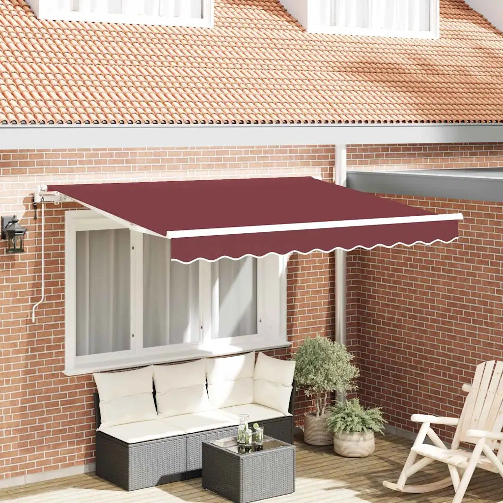 vidaXL Tenda Retrattile Borgogna 250 x 200 cm Poliestere e Alluminio