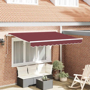 vidaXL Tenda Retrattile Borgogna 250 x 200 cm Poliestere e Alluminio