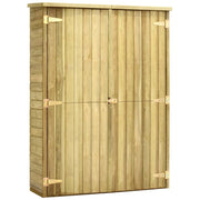 Casetta da giardino cabina ripostiglio casetta da esterno robusta casetta per attrezzi 123 x 50 x 171 cm pino marrone impregnato 02_0022402