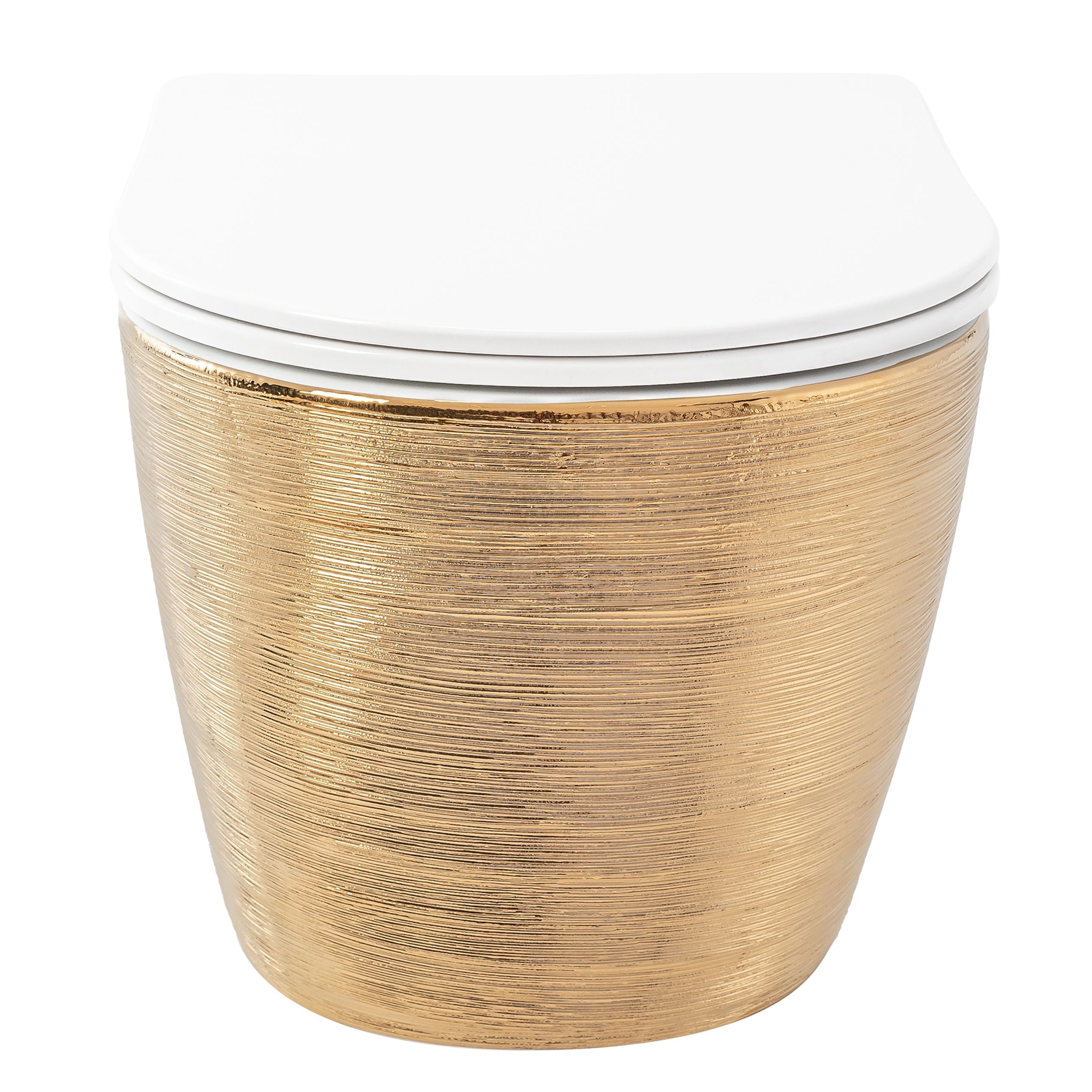 Vaso Wc Sospeso Rea Carlo Flat Brush Gold