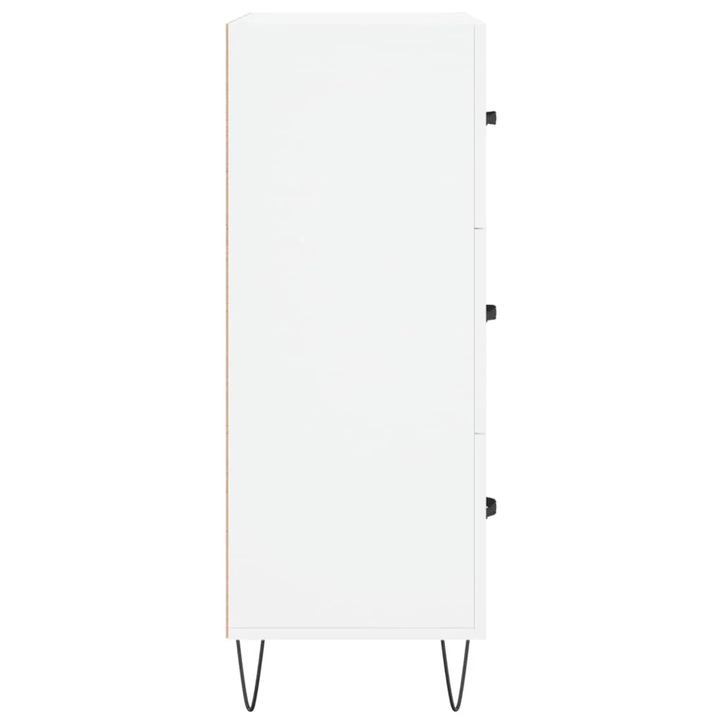 Buffet credenza cassettiera armadio mobile contenitore organizer per cucina soggiorno salotto 69,5 x 34 x 90 cm legno ingegnerizzato bianco 02_0030444