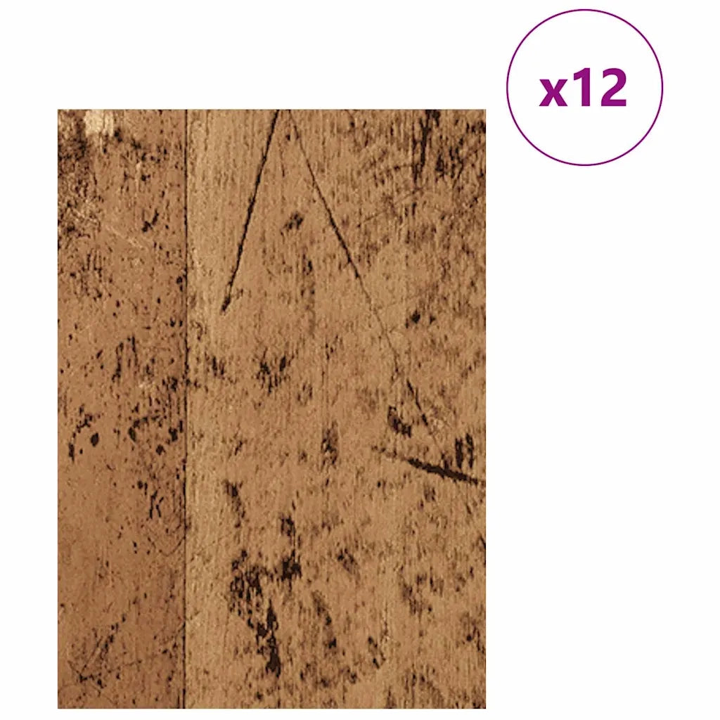 Pannelli decorativi 12 pz Legno vecchio 30 x 42 x 0.27 cm CFW7977989
