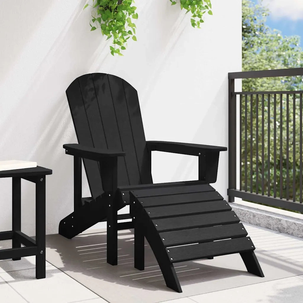 Sedia Adirondack Nero 82 x 74 x 92 cm HDPE 42006631