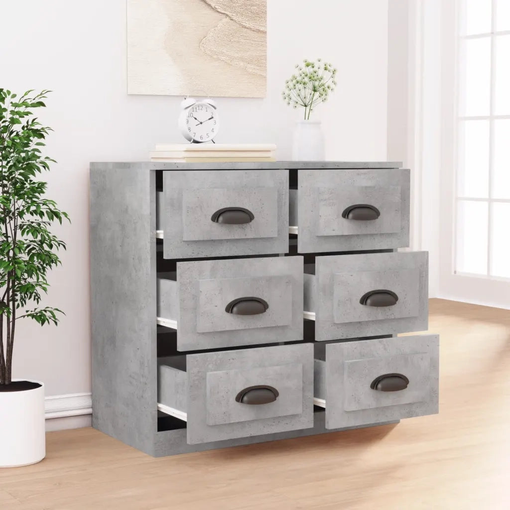 Credenza-Buffet-Armadio da cucina Grigio Cemento 70x35,5x67,5 cm in Legno Multistrato 305768